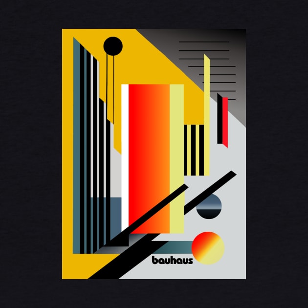 Bauhaus yellow and red artwork by KOTOdesign